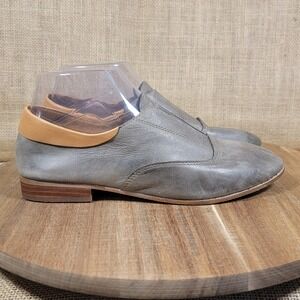 Juil Fogo‎ Gray Leather Loafers Dress Shoes Womens Size 7 Casual Comfortable